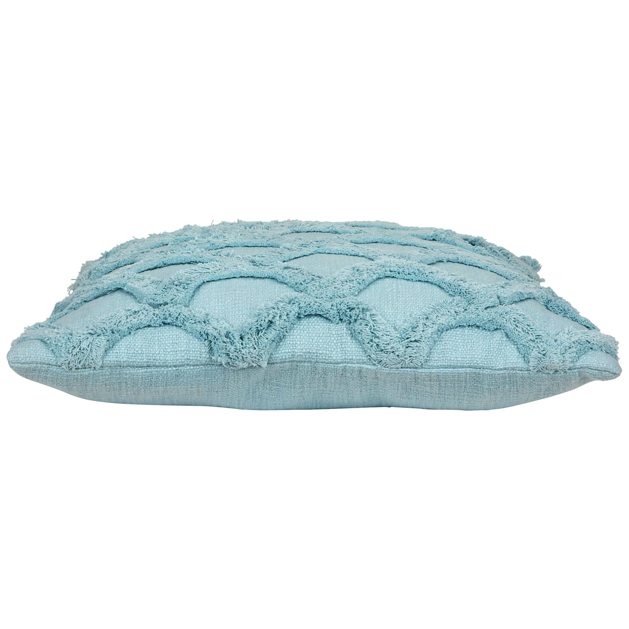 Hello Honey® Light Blue Cotton Chenille Throw Pillow